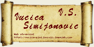 Vučica Simijonović vizit kartica